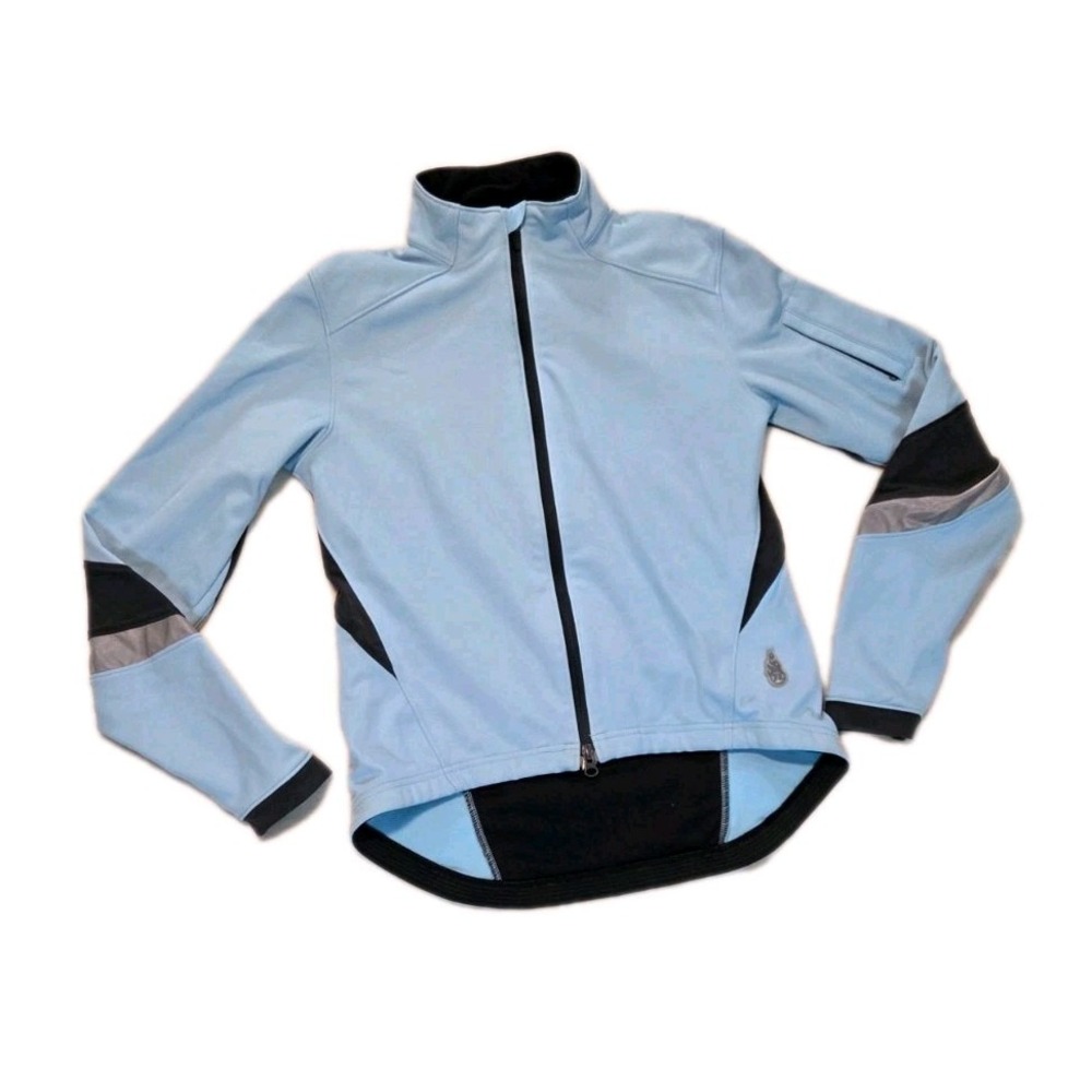 Novara Ice Blue Cycling Performance Utility Jacket Zip Front Size Small